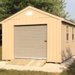 Roll up door with ramp for easy access and security 